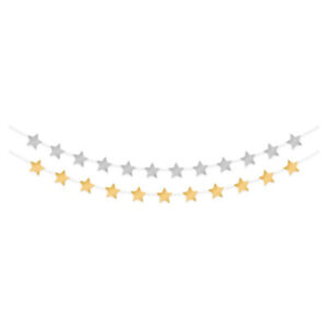 American Greetings Gray and Orange Stars 7' All Ocassion Party Banner Decoration - 2 Count