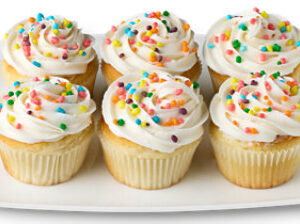White Cupcakes With Nerds Candy 6 Count - EA