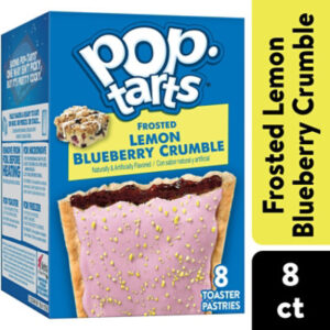 Pop-Tarts Toaster Pastries Frosted Lemon Blueberry Crumble Breakfast Foods 8 Count - 13.5 Oz