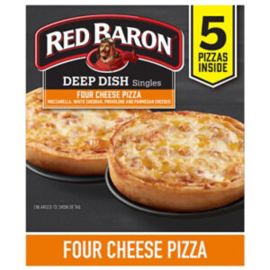 Red Baron Four Cheese Deep Dish Singles Frozen Pizza 27.5 Oz 5 Count - 27.5 OZ