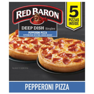 Red Baron Pepperoni Deep Dish Singles Frozen Pizza, 30.5 Oz, 5 Count - 30.5 OZ