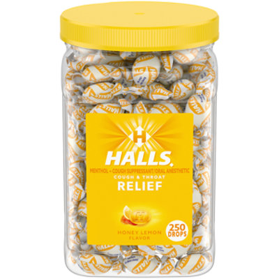 Halls Relief Honey Lemon Cough Drops 250 Ct - 250 CT