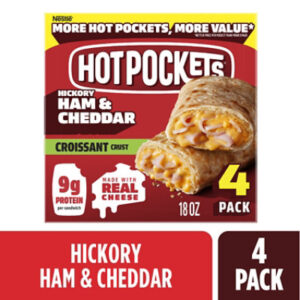 Hot Pockets Croissant Crust Ham & Cheddar, 18 Oz - 18 OZ