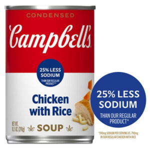 Campbell's Cond 25% Ls Chicken And Rice Soup - 10.5 OZ