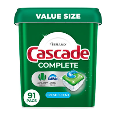 Cascade Complete Actionpacs, Fresh Scent - 91 Count