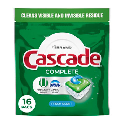 Cascade Complete ACountionpacs Fresh Scent - 16 Count