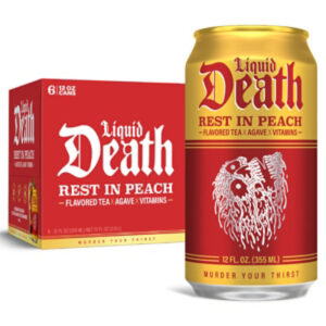 Liquid Death Rest In Peach 6-12fz - 6-12 FZ