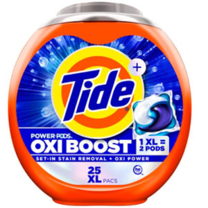 Tide Power Pods XL Pacs With Oxi Boost, Original Scent - 25 Count