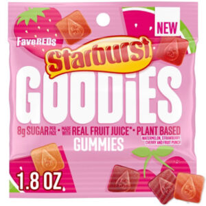Starburst Goodies Gummies Fave Red Peg Pack 1.8 Ounces Each - 1.8 OZ