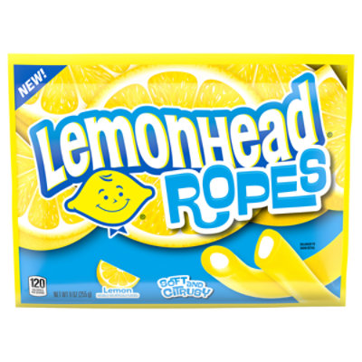 Lemonhead Ropes Candies 9 Ounce Laydown Bag - 9. OZ