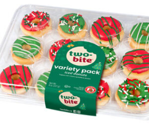Two-bite Christmas Astd Mini Donuts - 8 OZ