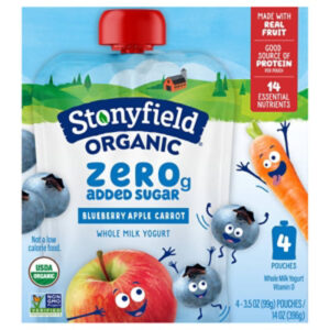 Stonyfield Organic Apple Blueberry Carrot Multi-pack 4pk , 4-3.5 Oz - 4-3.5 OZ
