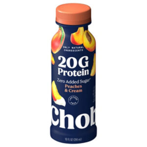 Chobani 20g Lowfat Greek Yogurt Drink Peaches & Cream - 10 Fl. Oz.