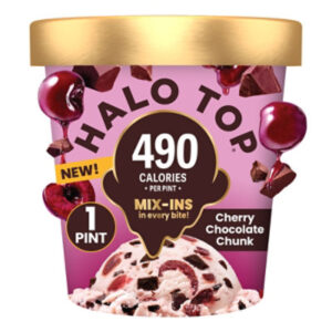 Halo Top Cherry Chocolate Chunk Lower Calorie Light Ice Cream Pint - 16 Fl. Oz.