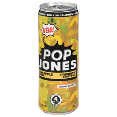 Pop Jones Prebiotic Pineapple Ginger 12fz - 12 FZ
