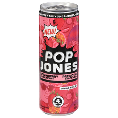 Pop Jones Prebiotic Strawberry Passion 12fz - 12 FZ