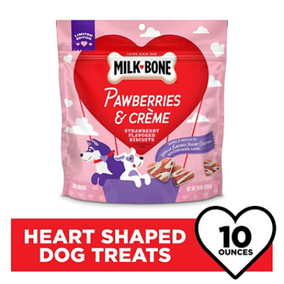 Milk Bone Strawberry Dipped Heart Shaped Biscuit - EA