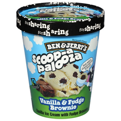Ben & Jerry's Ice Cream Vanilla Fudge Brownie 1 Qt - 1 QT