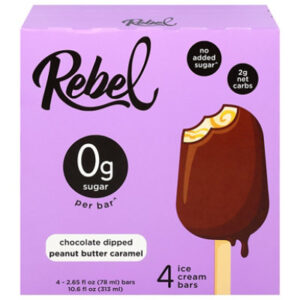 Rebel Ice Cream - Chocolate Dipped Peanut Butter Caramel Bar - 10.6 FZ