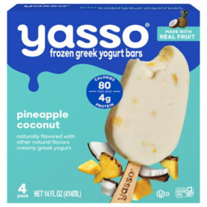 Yasso Ice Cream Creamy Pineapple Coconut, 4 Ct, 14 Fz - 14 FZ