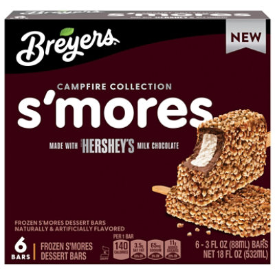 Breyers Hershey Ice Cream Smores Bar, 6-3fz, 18 Fz - 6-3 FZ