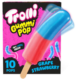 Trolli Grape Strawberry Frozen Gummi Pop 10 Ct 1.65oz - 10 CT