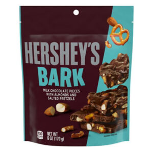 Hershey's Bark Milk Chocolate Candy with Almonds and Salted Pretzels - 6 Oz