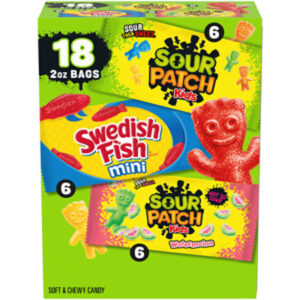 Sour Patch/swedish Fish Red Variety Soft Candy 36 Oz - 18 CT