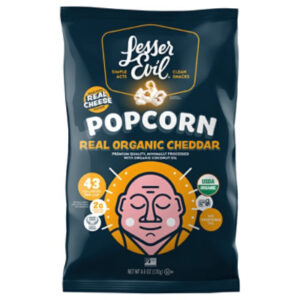 Lesser Evil Popcorn Real Cheddar 4.6oz - 4.6 OZ