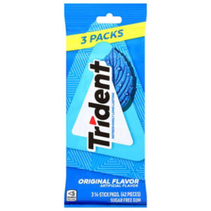 3pk Trident Gum Original Sugar Free - 42 CT