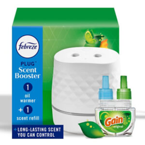 Febreze Plug Scent Booster Starter Kit, Gain Original Scent - 1 Oil Warmer  .87 Oz. Refill - Each
