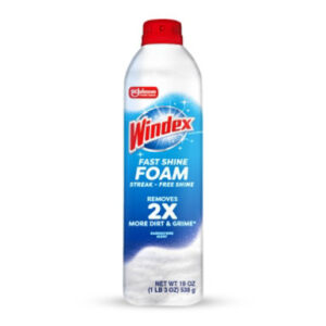 Windex Fast Shine Foam Glass Cleaner Aerosol Rainshower 19 Oz. - 19 OZ