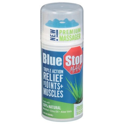 Blue Stop Max 3.4oz Massager Top - 3.4 FZ