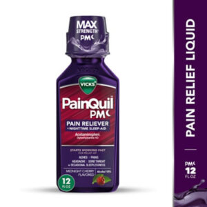Vicks Painquil Pm Nighttime Pain Reliever & Sleep Aid, Nighttime Pain Relief & Sleep Aid Liquid - 12 FZ