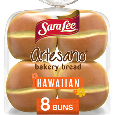 Sara Lee Artesano Hawaiian Bakery Buns, 8 Count - 19 OZ