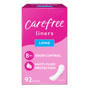 Carefree Panty Liners Long Flat Unscented 92ct - 92 CT