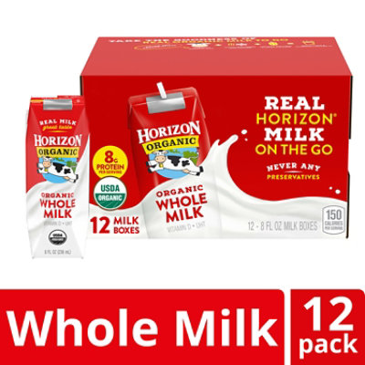 Horizon Organic Shelf-Stable Whole Milk Boxes - 12-8 Fl. Oz.