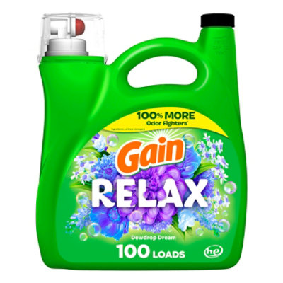 Gain He Liquid Laundry Detergent, Relax, Dewdrop Dreams - 144 Fl. Oz.