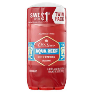 Old Spice Red Collection Deodorant Twin Pack Aqua Reef 6 Oz - 6 OZ