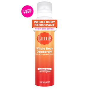 Lume Whole Body Women's Deodorant Spray Aluminum Free Clean Tangerine - 3.6oz