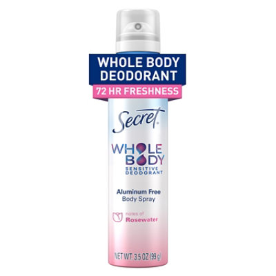 Sec Body Spray Rosewater 12/3.5oz - 3.5 OZ