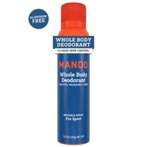 Mando Whole Body Men's Deodorant Spray Aluminum Free Pro Sport - 3.6oz
