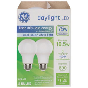 Ge 3yr 75w Led Daylight 2pk - 2 CT