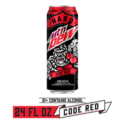 Hard Mtn Dew Code Red 24oz Srs In Cans - 24 FZ