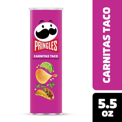 Pringles Potato Crisps Chips Carnitas Taco Lunch Snacks - 5.5 Oz
