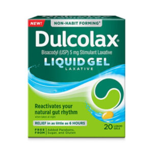 Dulcolax Stimulant Laxative Liquid Gels for Constipation Relief - 20 Count