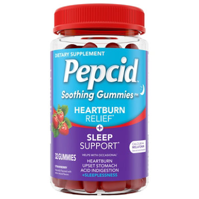 Pepcid Antacid Heartburn Plus Sleep Gummies - 32 CT