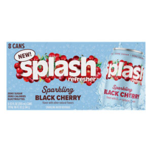 Splash Refresher Black Cherry Sparkling Water Beverage - 8-12 Fl. Oz.