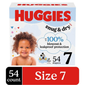 Huggies Snug And Dry Diapers Giga Sz 7 - 54 CT