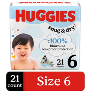Huggies Snug & Dry Baby Diapers,, Size 6 (35+ lbs) - 21 Count